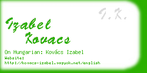 izabel kovacs business card